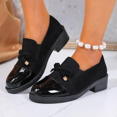 Shoes for Women Spring Autumn Fashion Office Pumps Bow Tie Round Toe Square Heel Platform Shoes