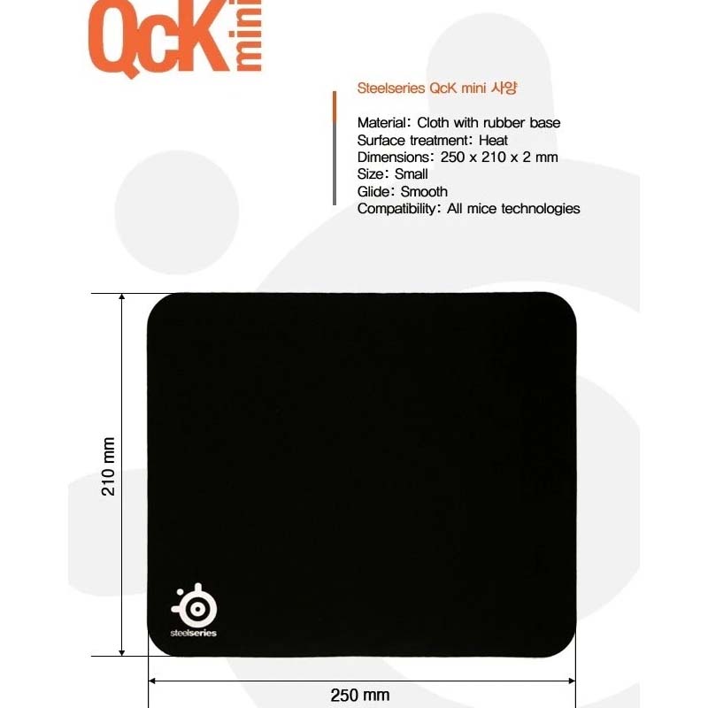 SteelSeries QCK mini Gaming Musematte(Bulktype)Laget TAIWAN