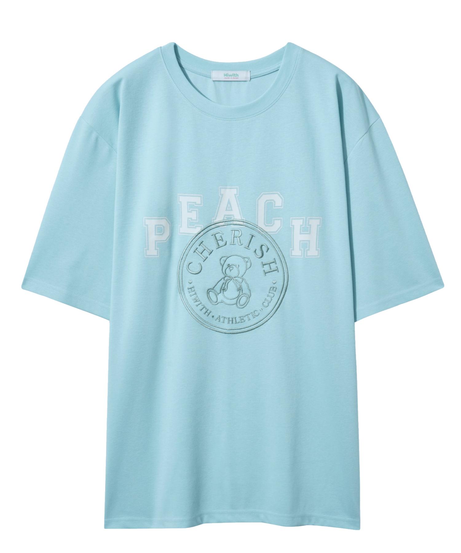 Hi With Cherish Short Sleeve T-Shirt_Blue Blue/Free