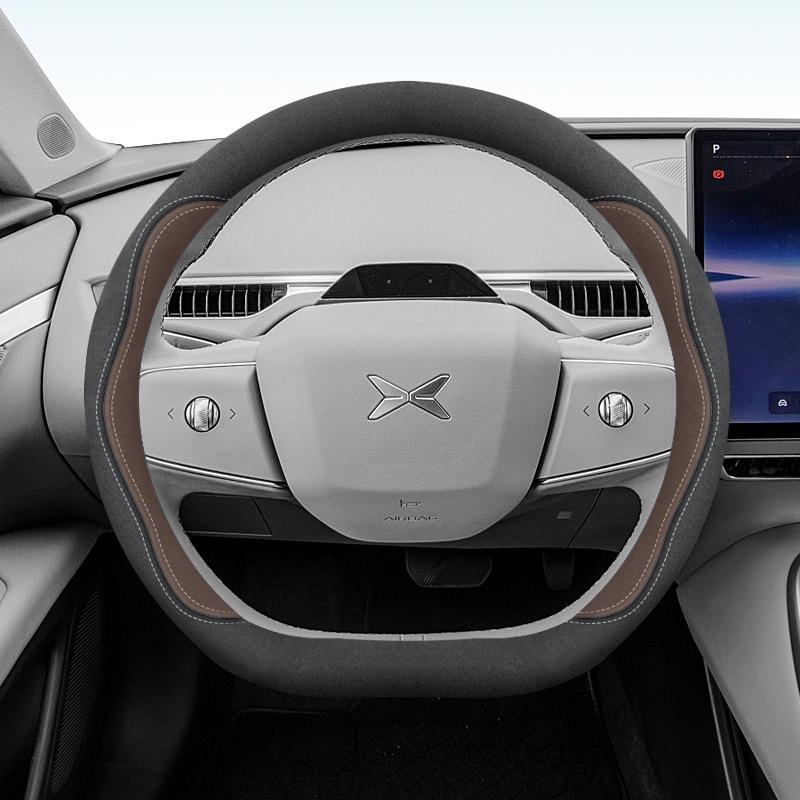 Xiaopeng G6 Steering Wheel Cover: Fits 24 Models, Compatible with X9, P7, P5, M03, G9, G3, Suede, No Sewing Needed
