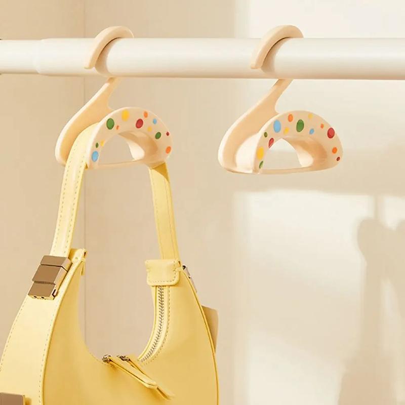 1PC Multifunction Wardrobe Handbag Organizer Arched Plastics Bag Hanger Hook Widen Space Saving Silk Scarf Hanging Storage Rack