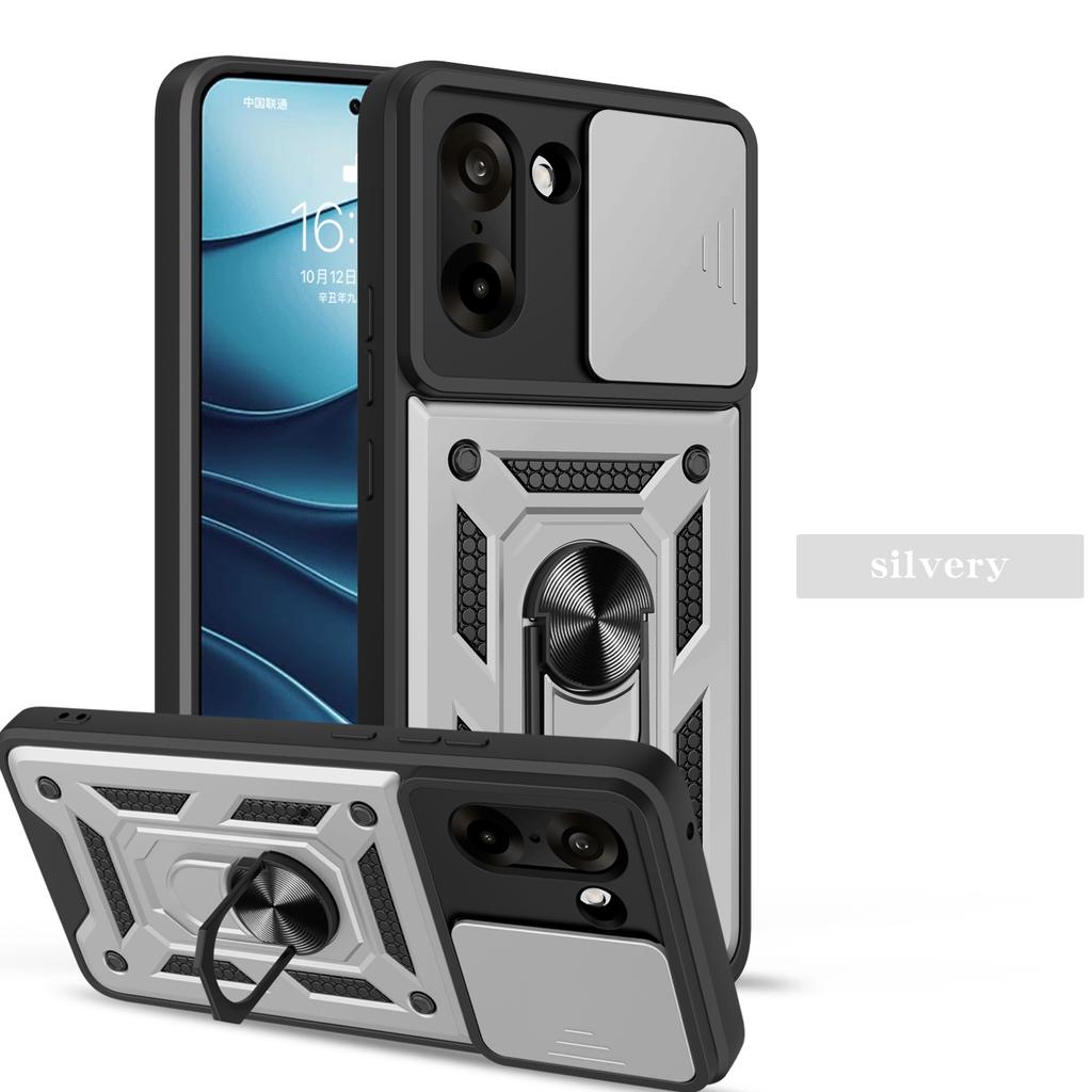 Rüstungs-Ständer-Hülle Für OnePlus Nord 5 CE 5 CE5 5G Abdeckung Linsenschutz Mit Ring Magnetischer Halter Coque Fundas Capa