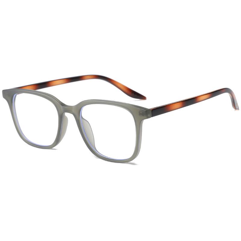 Unisex Ultralight Square Anti-Blue Light Glasses Frame, Non-Prescription with Myopia Lens Option