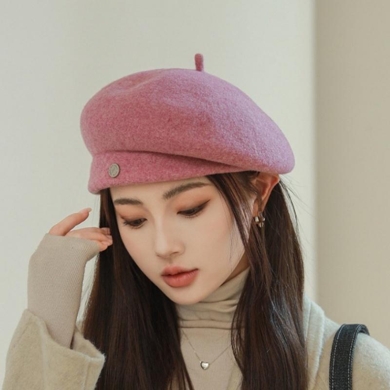 British Vintage Wool Artist's Beret Women Winter's Versatile Choice for a Flattering, Face-Slimming Silhouette Soft and Warm
