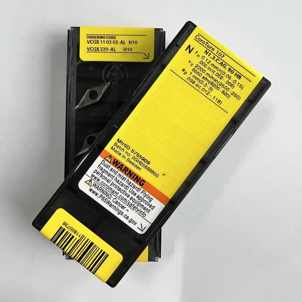 Original Sandvik / VCGX110302-AL H10 /Carbide CNC Blade 10 PCS