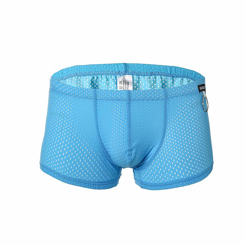 Men's Fashionable Mesh Nylon Low-Rise Boxer Briefs