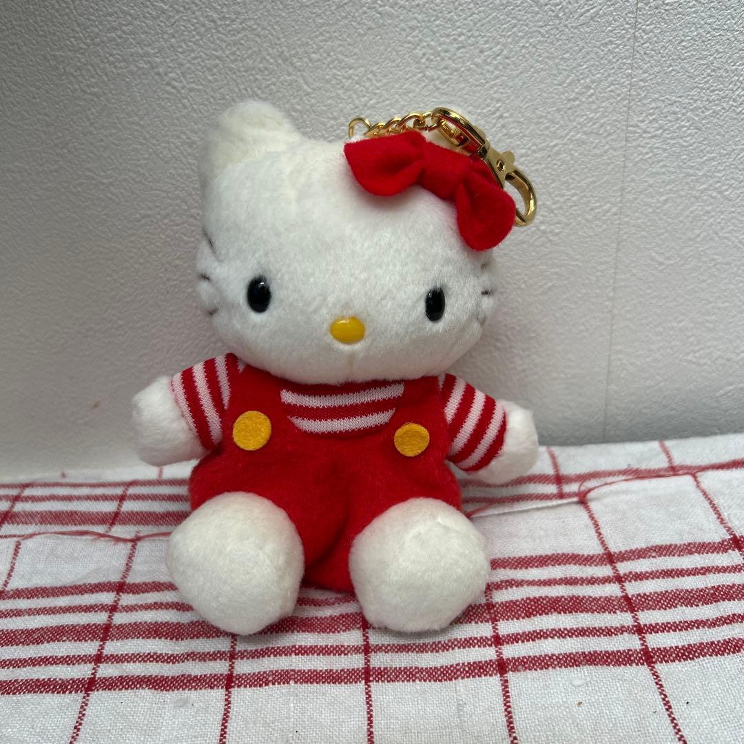Hello Kitty stuffed toy keychain with backpack