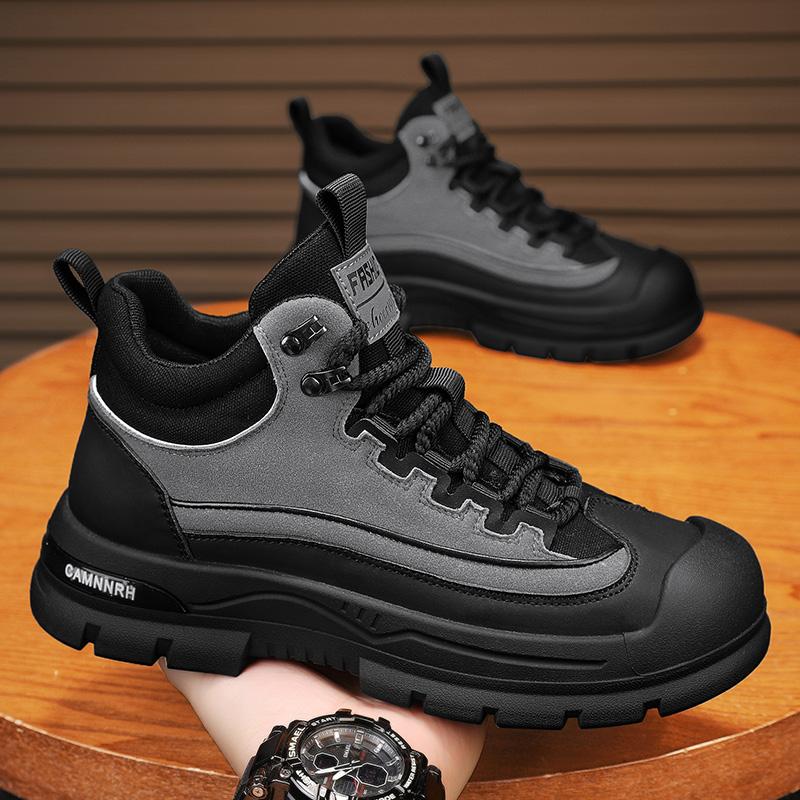 

Мужская обувь для активного отдыха, износостойкая, удобная, мужские кроссовки, высокие, на платформе, универсальные кроссовки для бега, zapatillas hombre 44 серый