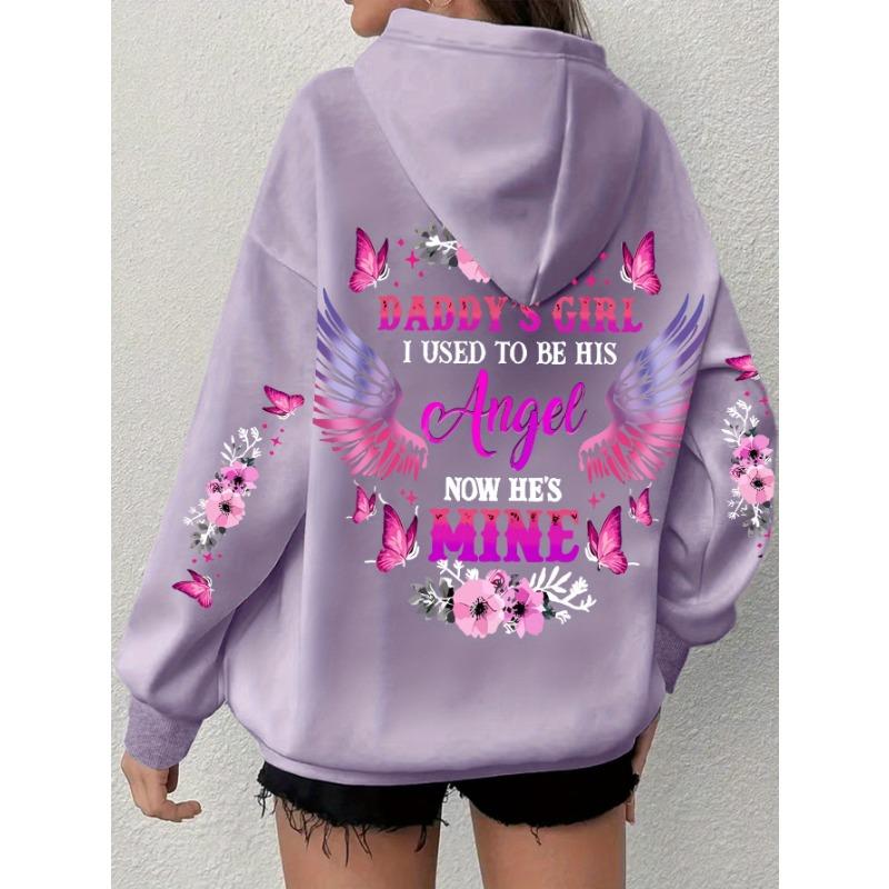 Women's Plus Size Pullovers - Alphabet Print, Soft 100% Polyester, Slight Stretch Knit Fabric - All Season Casual Wear