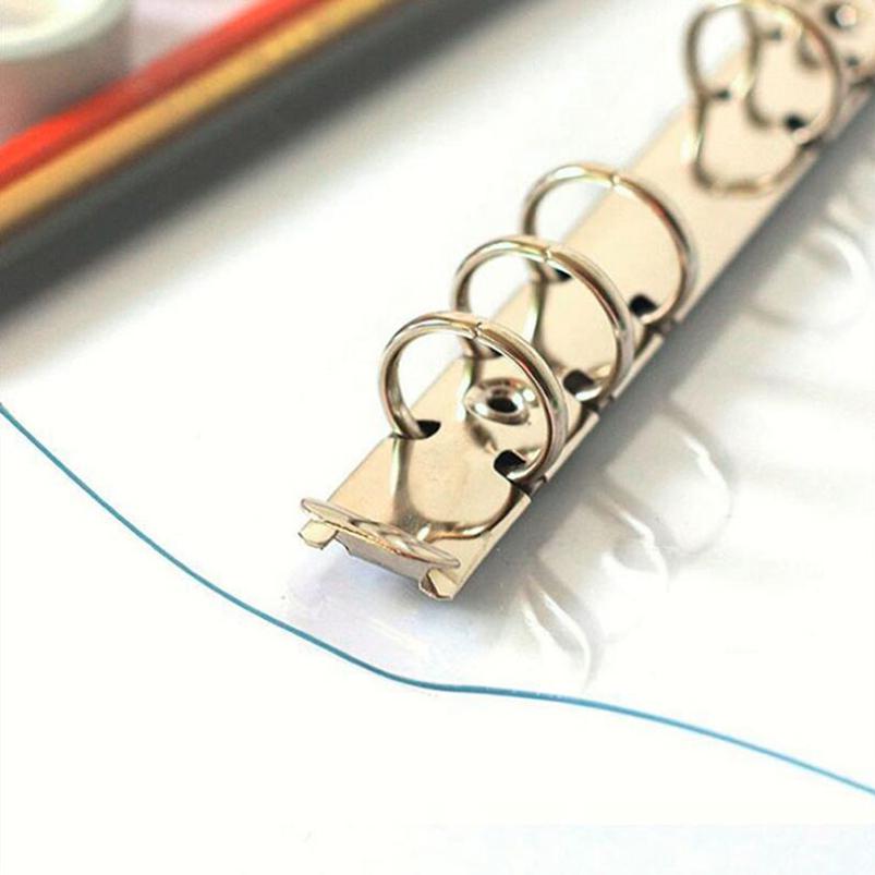 1Pc Transparent Notebook Binder Student Planner Binder Office Supplies 6 Ring A7/A6/A5