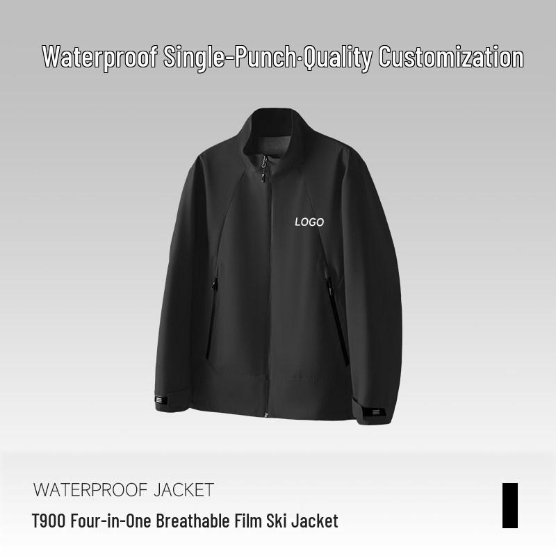 BMW Waterproof Workwear Jacket with Custom Logo for Employees - Stand-up Collar, Autumn/Winter Season