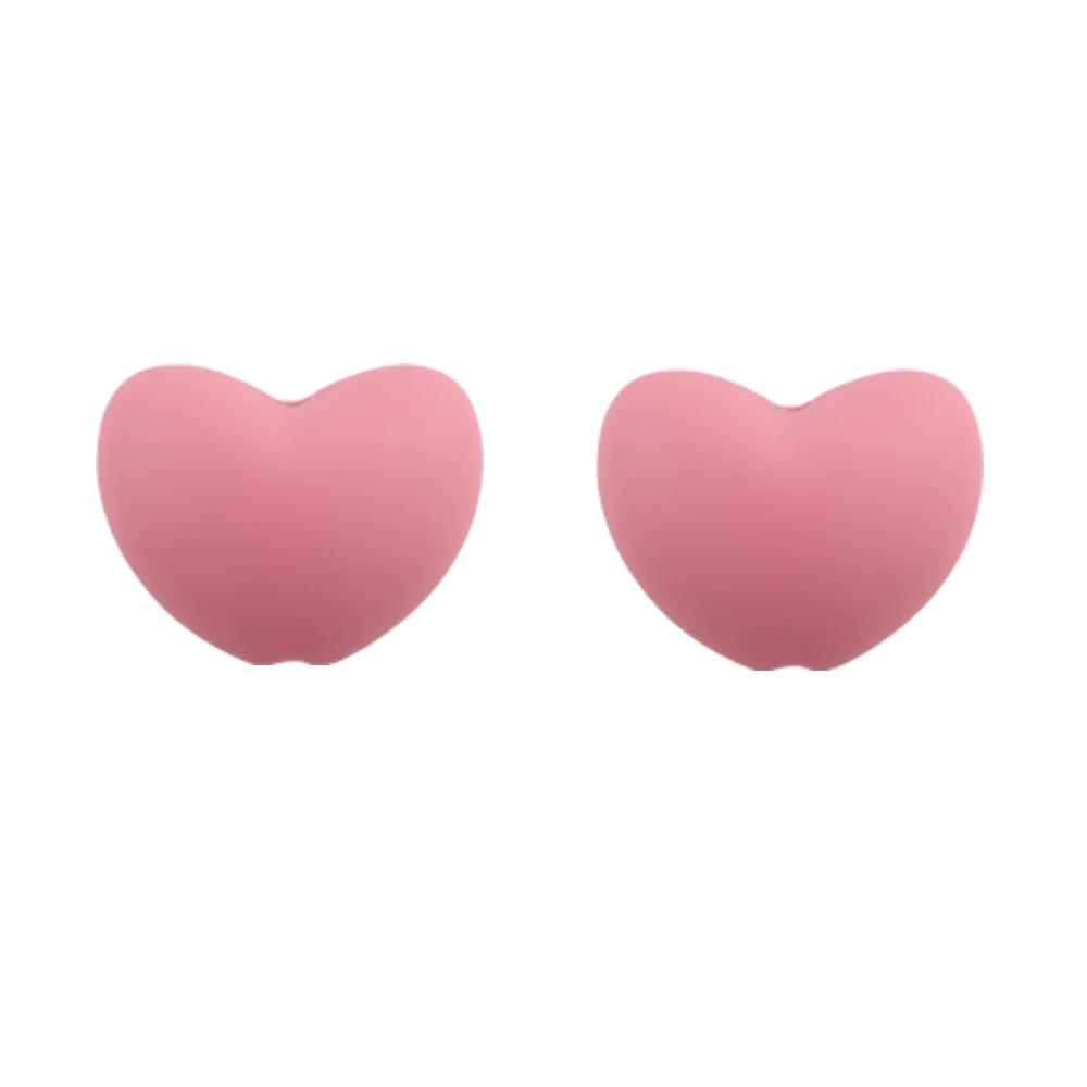 Kovict 21pcs Silicone Beads Heart Shape Charm For Jewelry Making Necklace Bracelets Accessories