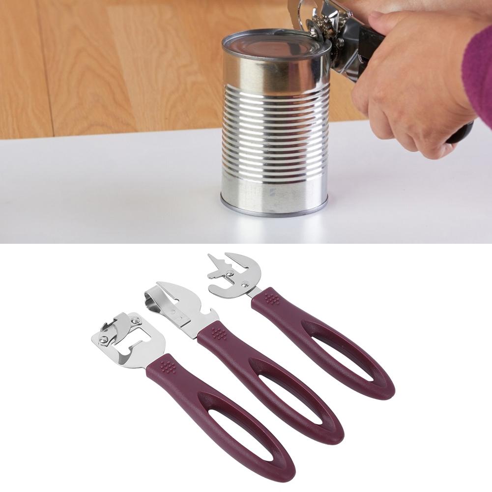 Stainless Steel Tin Opener Set Manual Can Bottle Opener for Restaurant Home Camping
