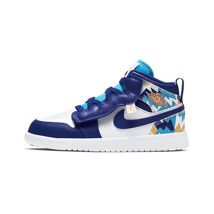 (PS) Air Jordan 1 Mid ALT White Blue Kids AT4612-105 EU 35