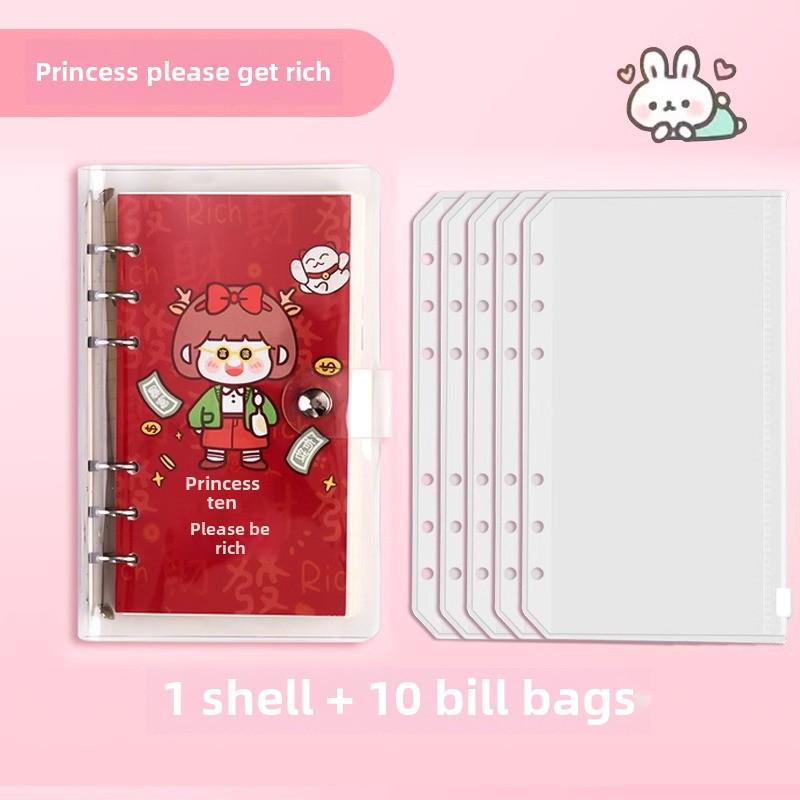 "Large Capacity Cash Deposit Book: Family Finance Management, Loose-Leaf Handbook and Bill Storage Bag"