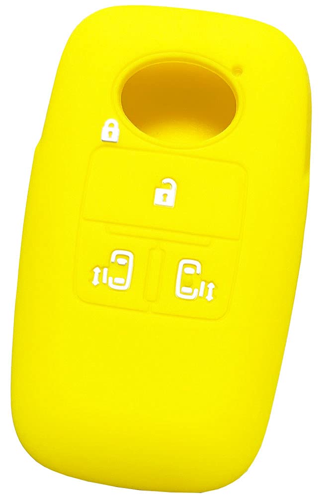 

Силиконовый чехол для смарт-ключа IKT для автомобилей Daihatsu и Toyota, 4 кнопки, Желтый/Новый Tanto 7.5 x 4.2 x жёлтый