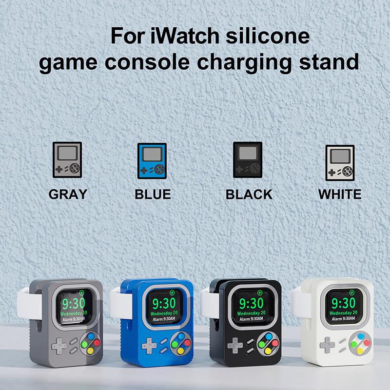 Suport din silicon pentru încărcător iWatch Suport pentru iWatch 8 7 6 5 4 3 SE 45MM Dock de încărcare Desktop Retro Design consolă de jocuri
