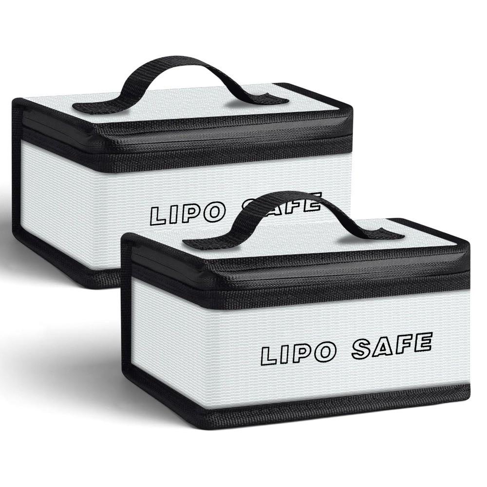 Double Zipper Battery Safe Guard Pouch Waterproof Battery Storage Box Fireproof Protection