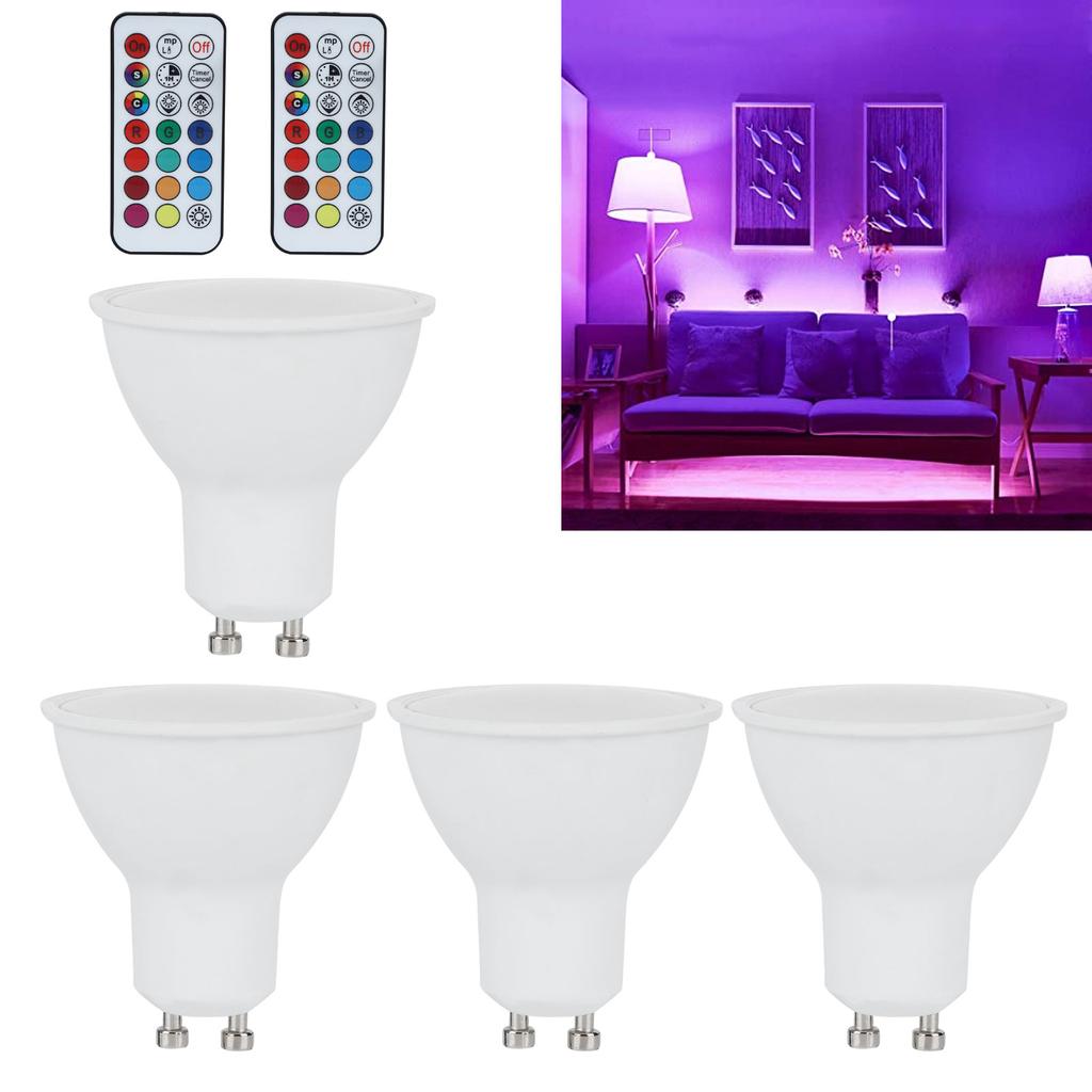 3W RGB Color Changing LED Spotlight Bulb with Remote Control for Bedroom Corridor Hotel Bar 85265V(GU10 RVB blanc chaud)