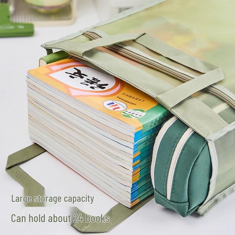 Transparent Mesh Student Handbag for Tutoring & Books