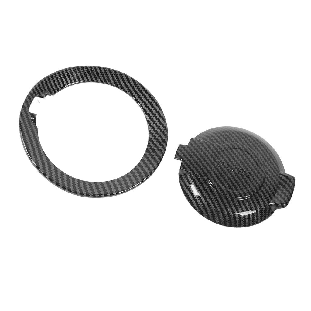Car Fuel Filler Door Cap Kit 68250120AA Fuel Tank Filler Door Cover Auto Replacement Supplies Carbon Fiber Style