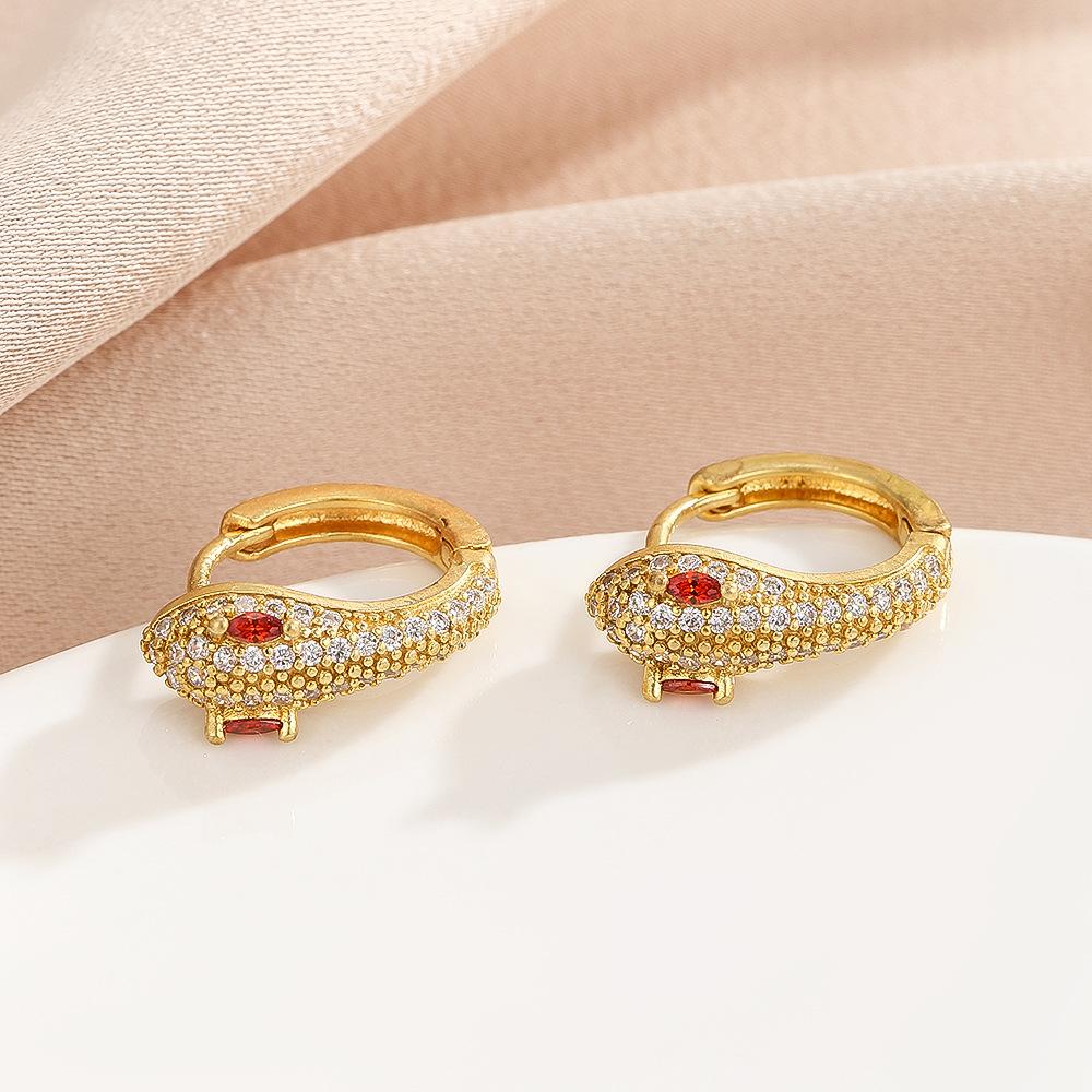 European and American Personalized Snake Design Earrings Retro Versatile Exquisite Trendy Earrings
