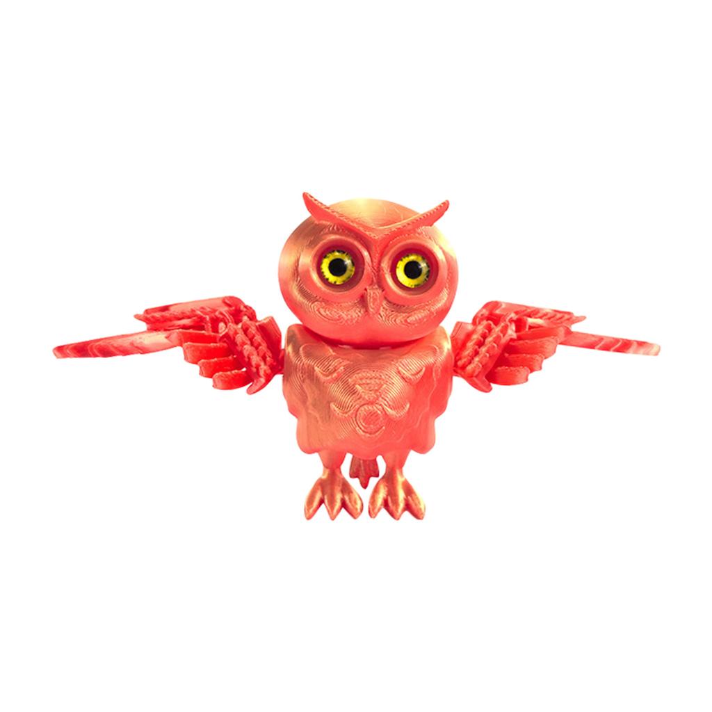 3D Printed Exquisite Owl 3D Owl Cute Ornaments Toy Doll Woodpecker Colorful Bird Crafts Ornaments