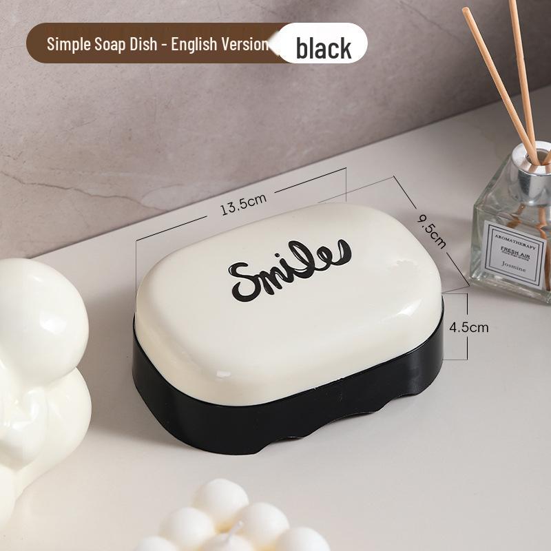 Creative Smiley Face Portable Soap Dish with Lid - Multi-functional and Large Capacity