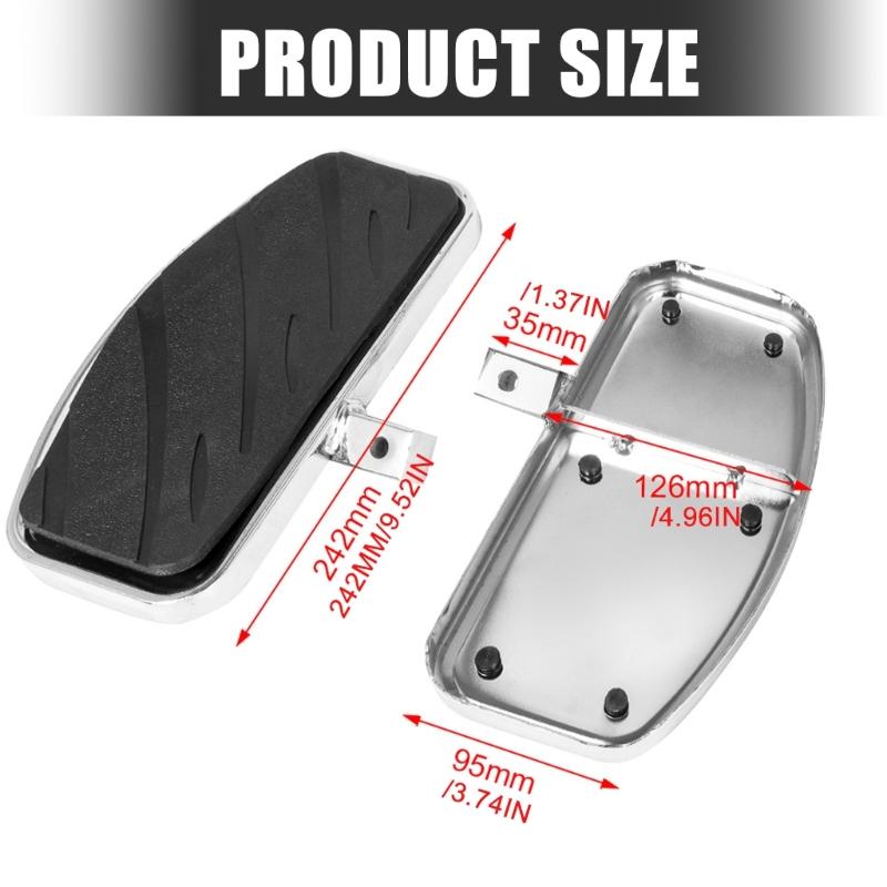 Universal Aluminum Rubber Motorcycle Foot Pegs Antislip Design Front Rear Foot Rest Pedal Modification
