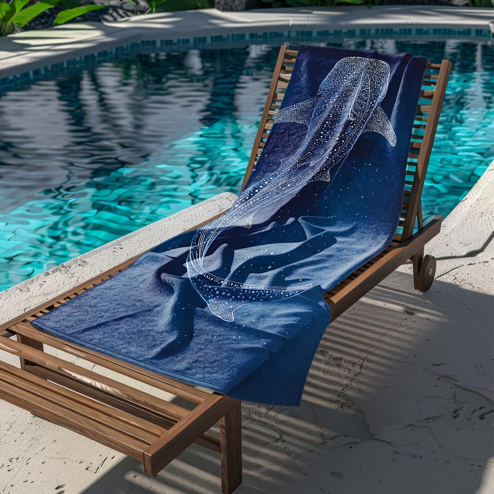 1pc Deep-sea Whales Beach Towel Quick-drying Super Absorbent Suitable for Beach Vacation Pool Summer Funny Gift for Friends