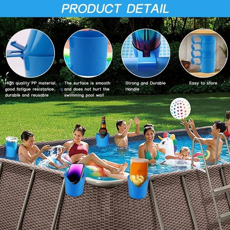 Swimming Pool Drink Holder, Pool Accessories Drink Storage Holder for Swim Pool