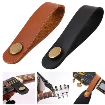 1-4PC Folk Guitar Strap Buckle Leather Belt Guitar Neck Strap Safe Lock Holder for Ukulele Classic Bass Guitar Parts Accessories