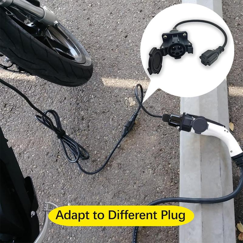 220V J1772 Type1 Socket To NEMA 5-15/5-20 EV Charger Adapter With 0.5M Cable for E-Bike/Scooter/One Wheel US Plug