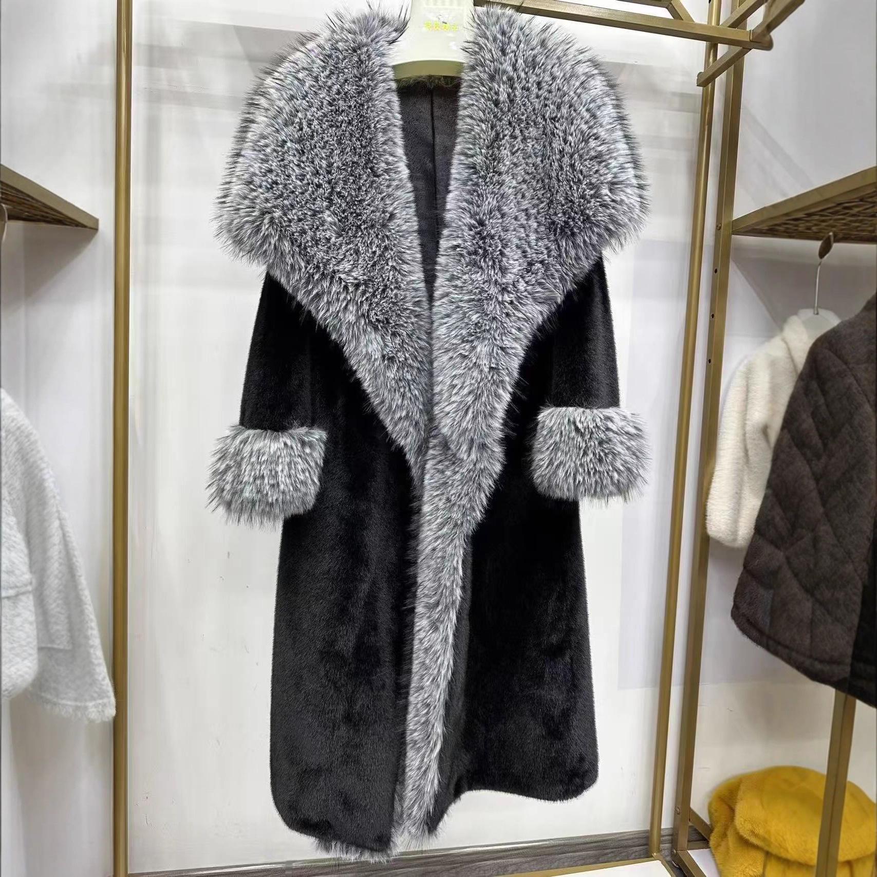 

2025 Новая свободная куртка из меха и норки средней и длинной длины One size fits all