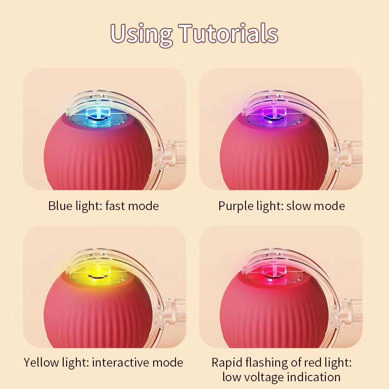 Interactive Cat Toy Ball Super Drive Cat Rolling Balls with Bird Chirping Motion Activated Sensor Pet Kitten Teaser Game Toys