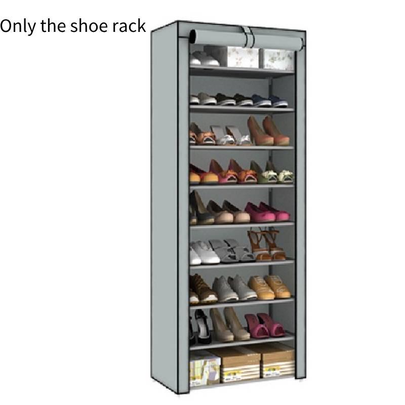 Metall-Schuhschrank mit großer Kapazität, mehreren Ebenen und staubdichtem Design für Zuhause, Vermietung und Wohnheimaufbewahrung, moderner und schlichter Stil