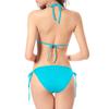 2Pcs/Set Halter Swimsuit No Pad Split Type Solid Color Bathing Suit for Summer
