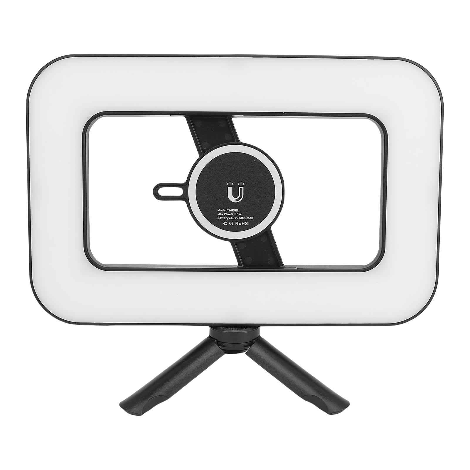 

Видеориг для смартфона со светом 2500 6500k RGB 0 359 градусов Широкий диапазон цветов Риг Свет Сотовый телефон Ручной стабилизатор