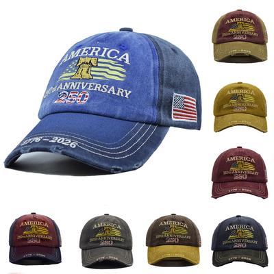 US 250th Anniversary Caps America Embroidered Baseball Cap 1776-2026 Gift for Dad Vintage Design Hats