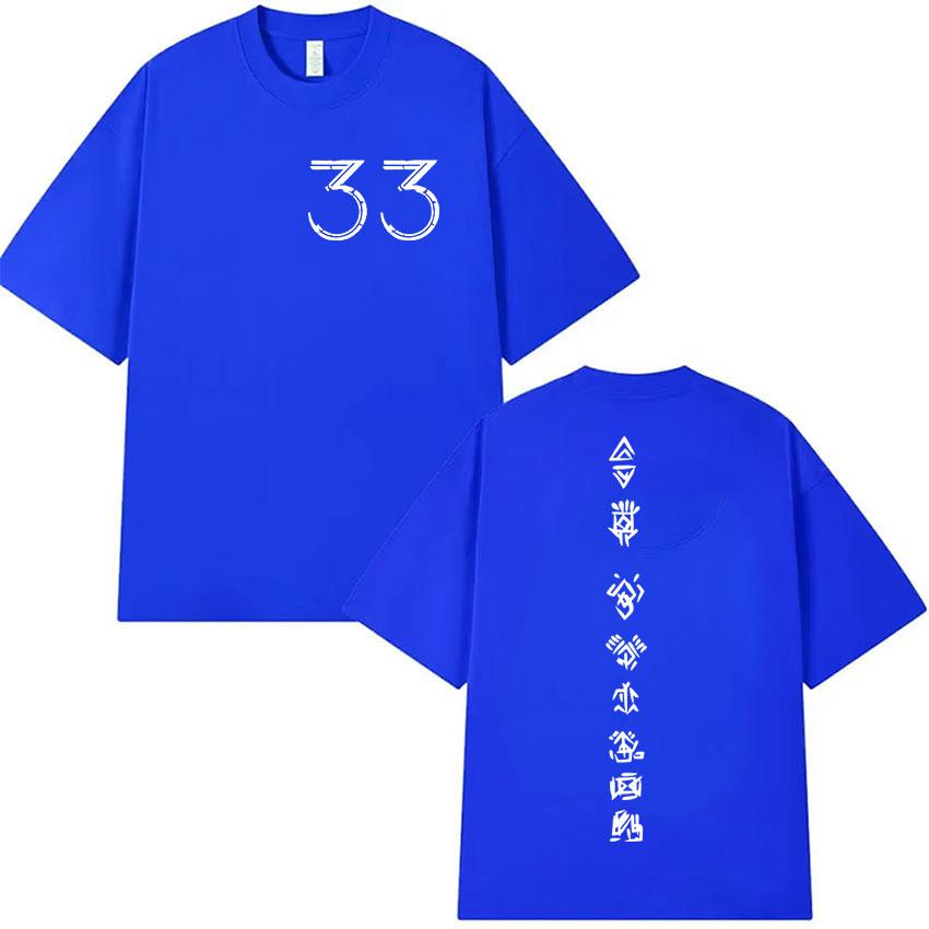 Clair Obscur Expedition 33 T Shirt Men Women Vintage Fashion Cotton Short Sleeve Tshirts Hot Game Fans Gamer Clothing Tshirt
