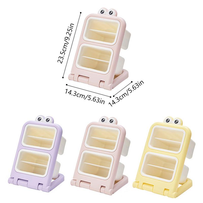 Slanted Insert Pen Holder Stationery Rack Makeup Storage Case Desk Supplies Organizer For College Dorm Office School