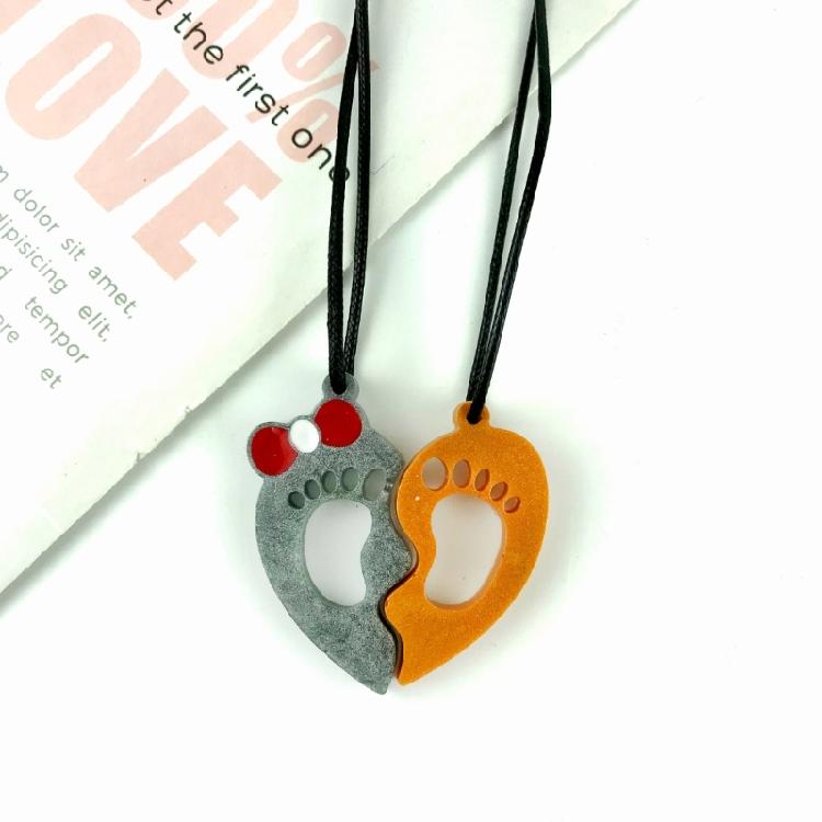 Foot Silicone Resin Mold for Keychain Jewelry Making,DIY Pendant Charms Mold