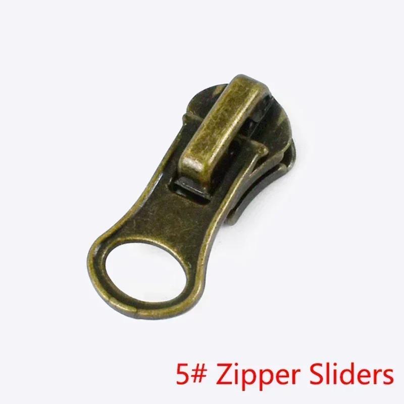5/10/20Pcs 3# 5# 8# Zipper Slider for Metal Zippers Tapes Decorative Zips Head Pull Repair Kits DIY Garment Sewing Accessories