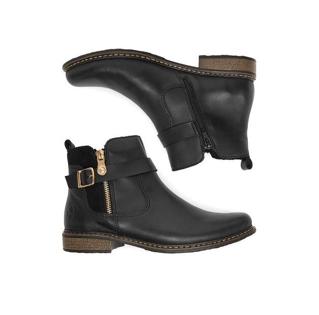 Rieker Z4959-00 Black Ankle Boots