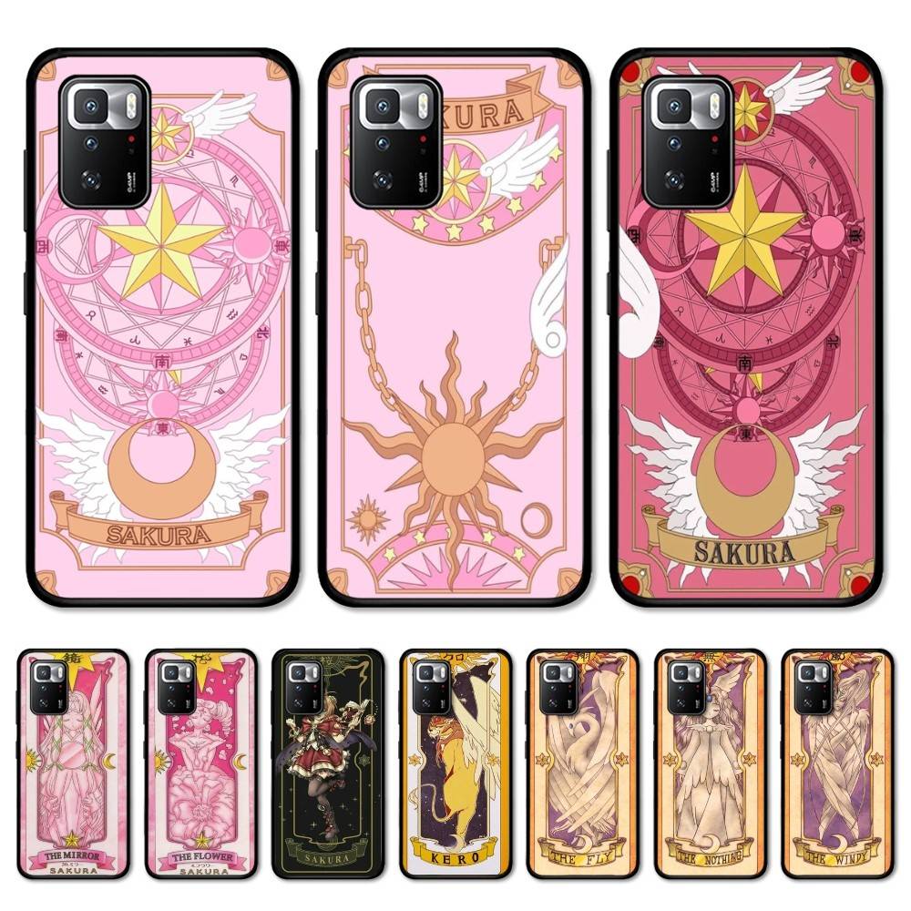 Cardcaptor Sakuras Anime Phone Case For Redmi Note 4 X 5 A 6 7 8 T 9 9S 10 11 11S 11Epro Poco M3 Pro