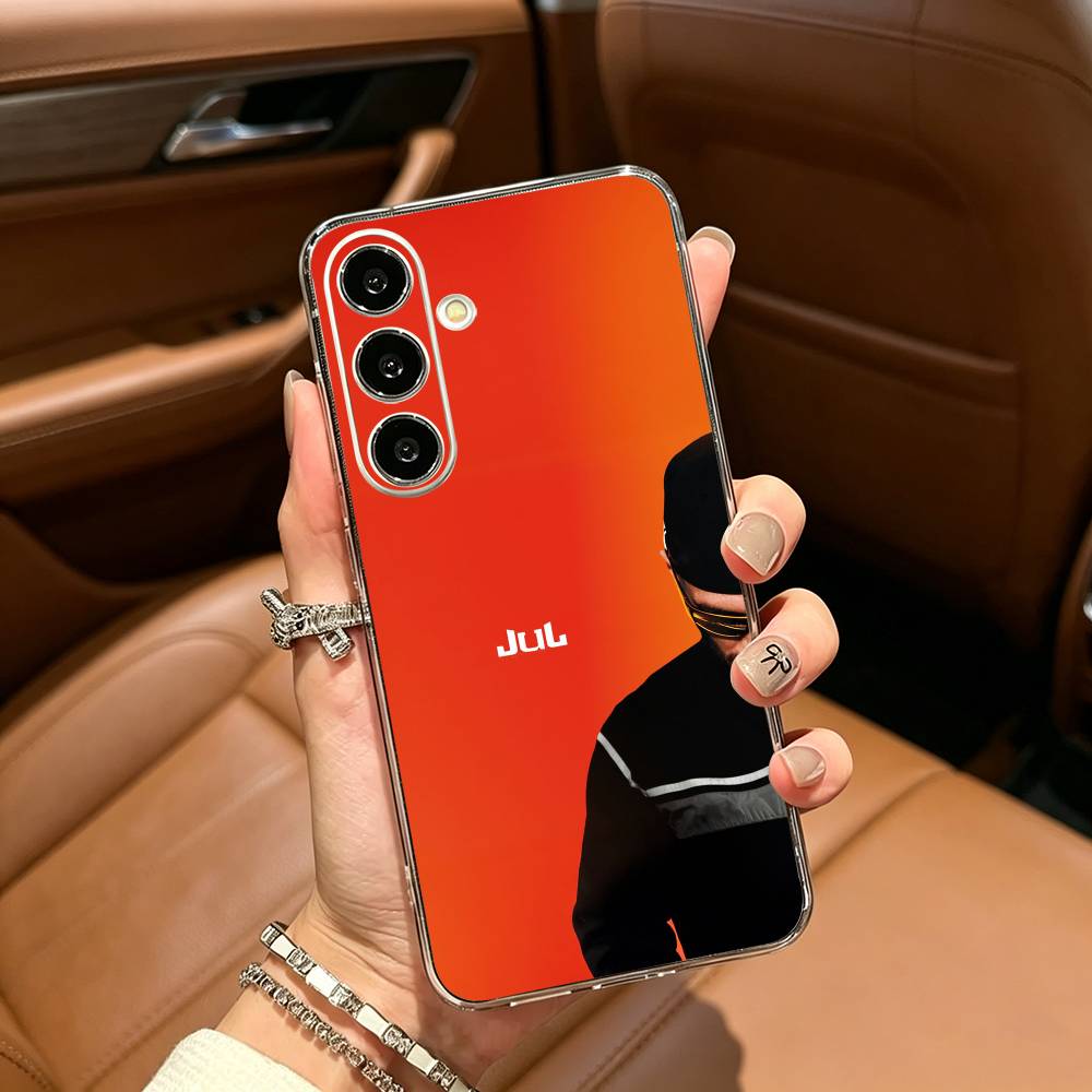 Singer Rapper J-JUL-ES Gesture Clear Soft Silicone Phone Case for Samsung Galaxy A71, A70, A52, A51, A40, A30