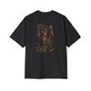 Camiseta Gráfica Oversized Perseu Medusa Mitologia Grega Estampa Traseira Preta