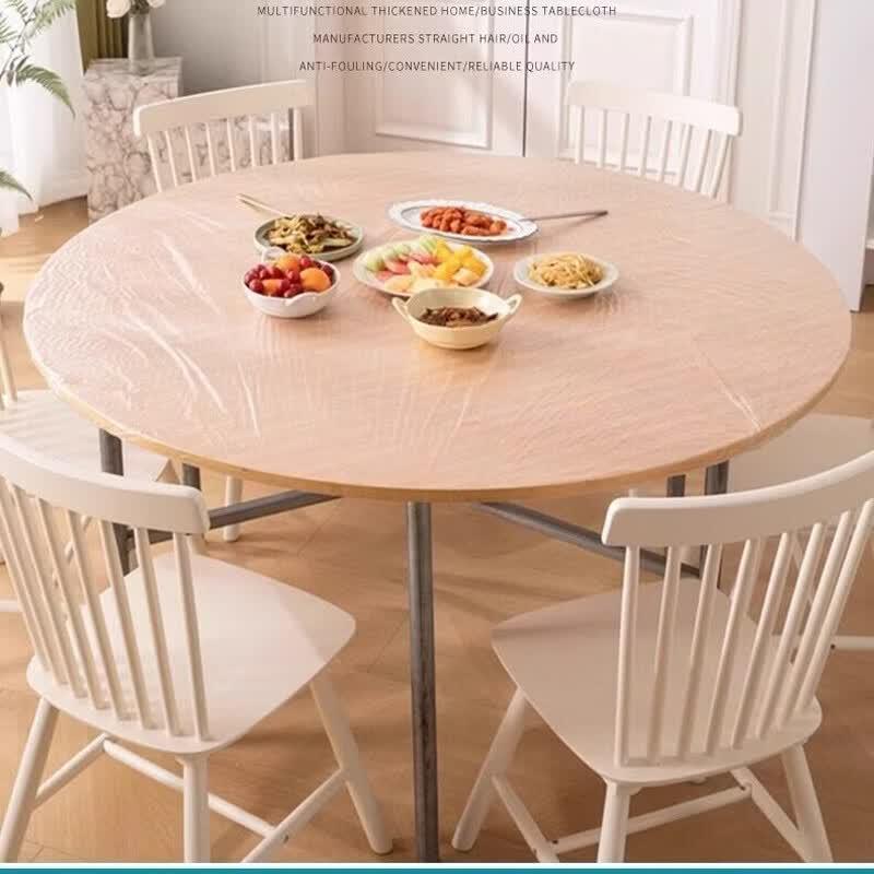 OEING Disposable Elasticized Transparent Tablecloth