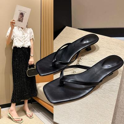 Büyük beden parmak arası terlik kadın yeni Kore versiyonu stiletto burun terlik kadın giyim kadın bedeni 42 havalı terlikler