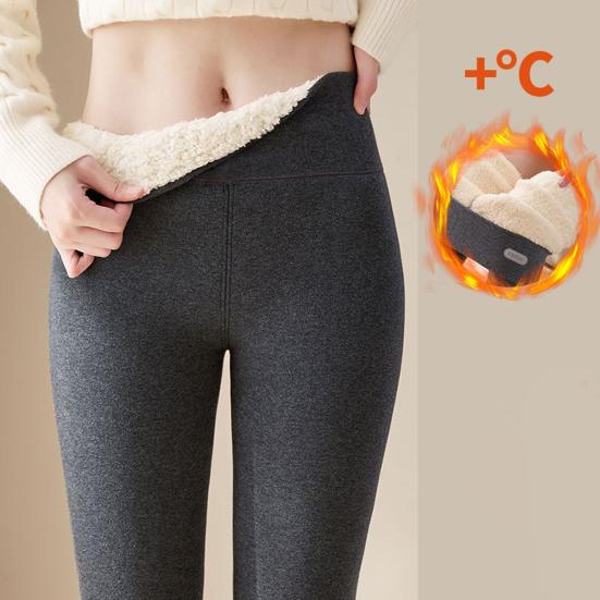 Winter Leggings High Waist Slim Butt Lifting Versatile Thickened Velvet Leggings Solid